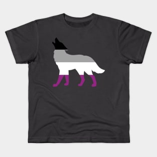 Pride Animals- Asexual Wolf Kids T-Shirt